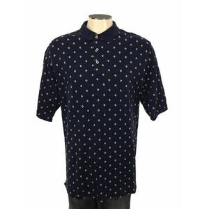 Ralph Lauren Golf Polo Shirt L Blue Diamonds‎ Pony Tennis Casual Mens